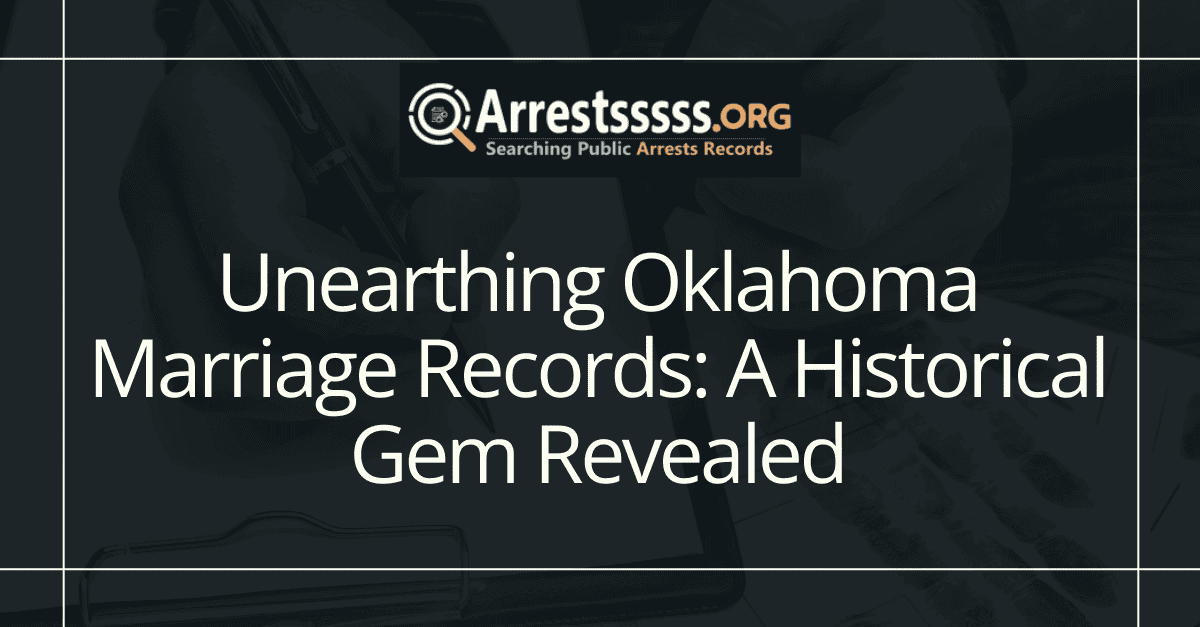 Unearthing Oklahoma Marriage Records: A Historical Gem Revealed