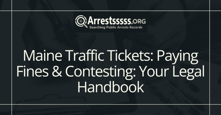 Maine Traffic Tickets Paying Fines Contesting Your Legal Handbook