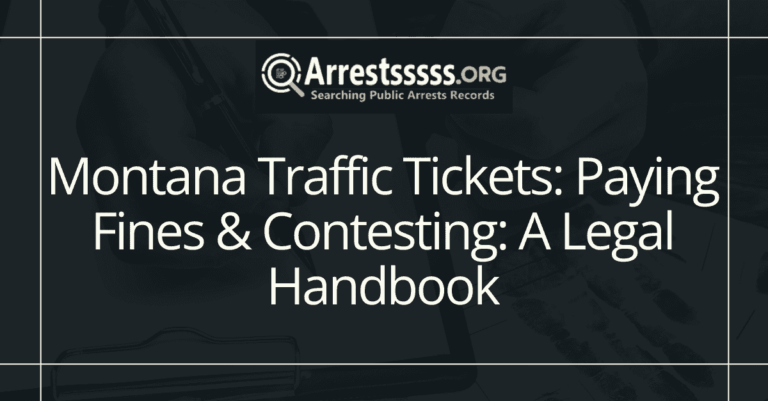 Montana Traffic Tickets Paying Fines Contesting A Legal Handbook